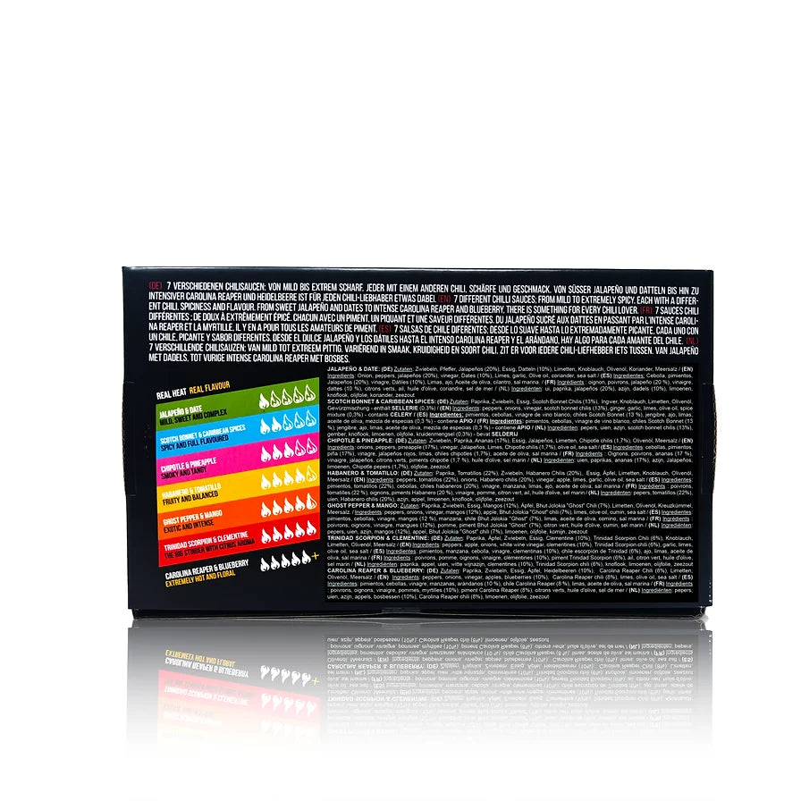 7 Sauce Set with BOARD GAME in Gift Box CRAZY BASTARD, 7 x 100 ml