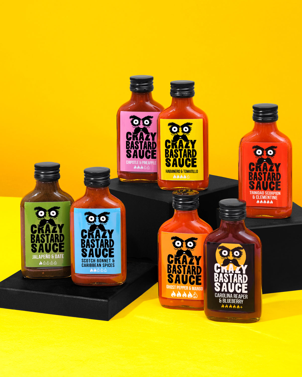 7 Sauce Set in Gift Box CRAZY BASTARD, 7 x 100 ml