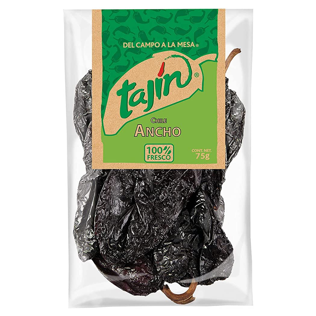 Ancho (nesmulkinti džiovinti pipirai) TAJIN, 75 g