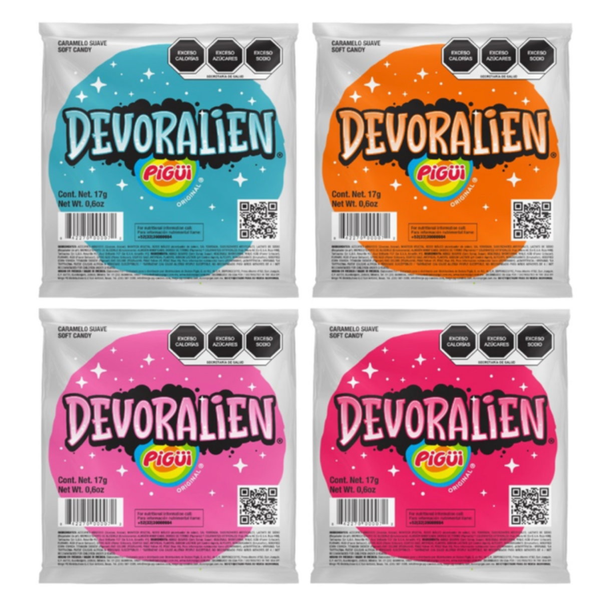 Saldainiai Devoralien Mix PIGUI, 10 x 17 g