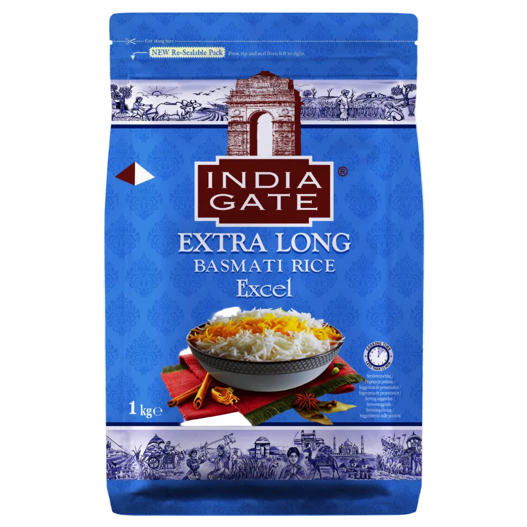 Ilgagrūdžiai basmati ryžiai Excel INDIA GATE, 1 kg