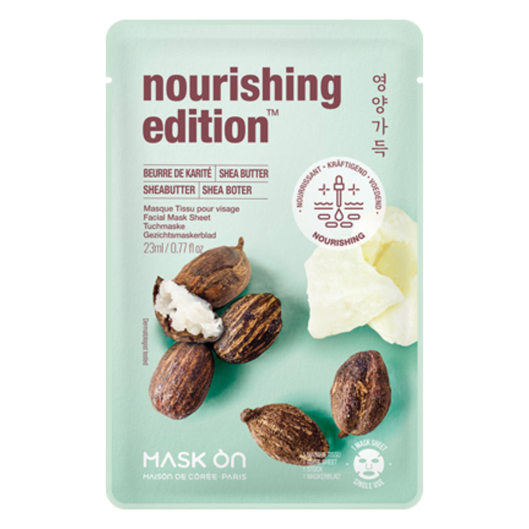 Veido kaukės lakštas su taukmedžio sviestu MASK ON, 1 vnt