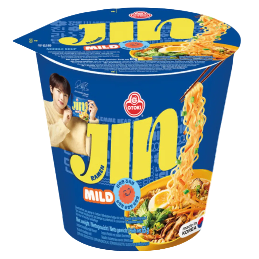 Greitai paruošiami makaronai Jin Ramen Mild puodelyje OTTOGI, 65 g
