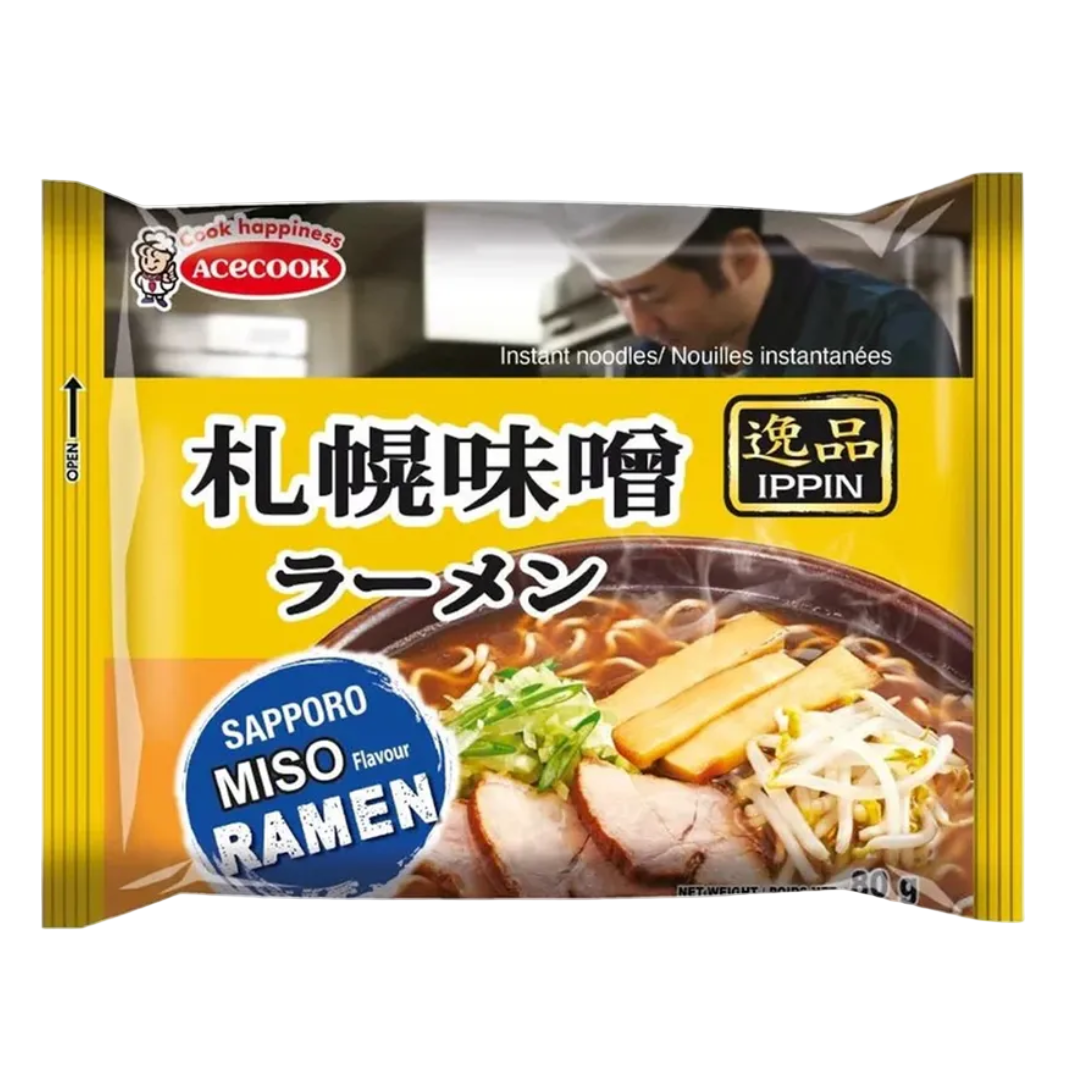 Greitai paruošiami makaronai Sapporo Miso Ramen ACECOOK, 80 g