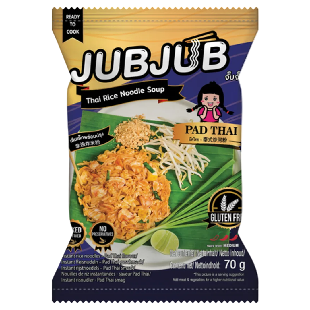 Greitai paruošiami ryžių makaronai Pad Thai JUB JUB, 70 g