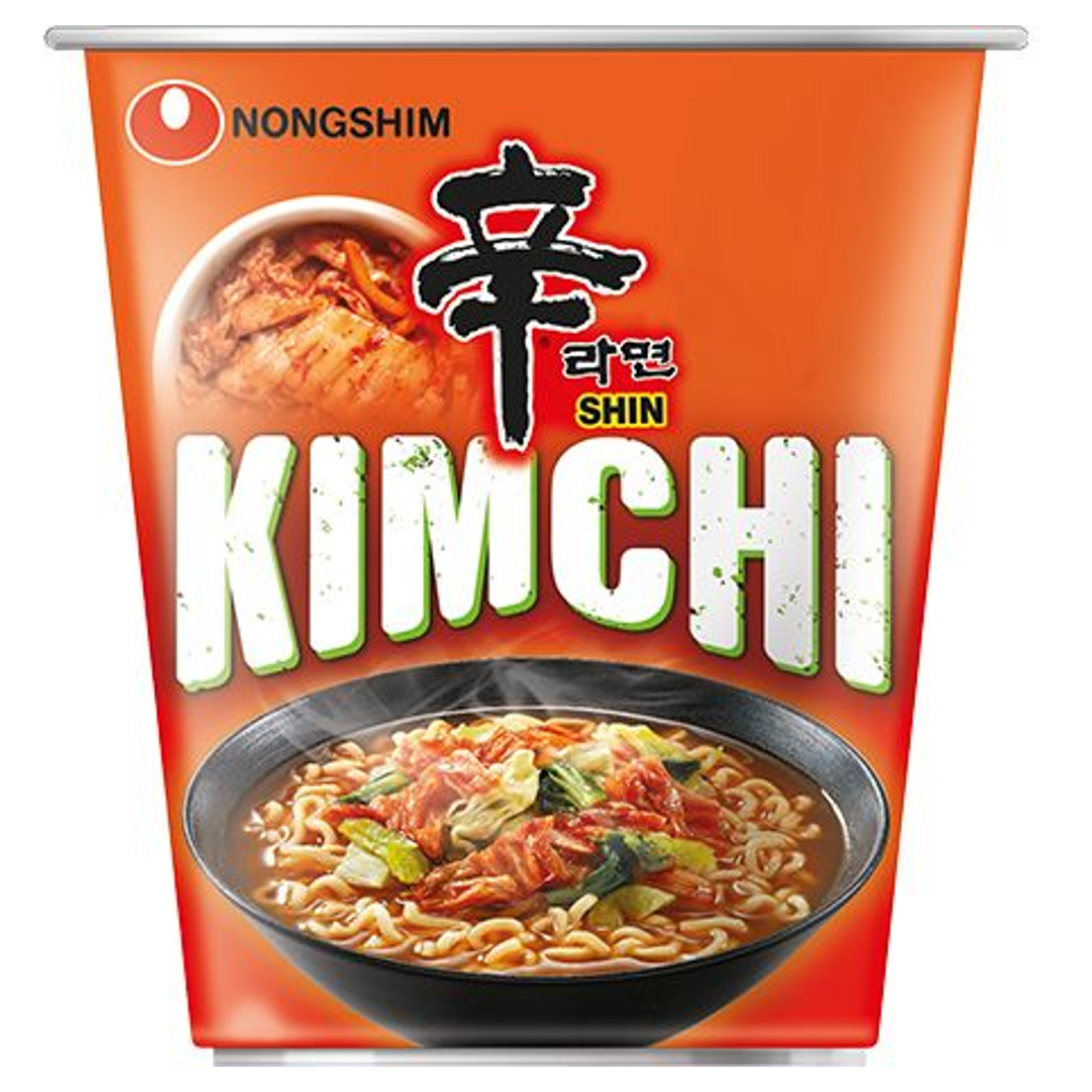 Greitai paruošiami makaronai su TIKRU kimchi puodelyje NONGSHIM, 75 g
