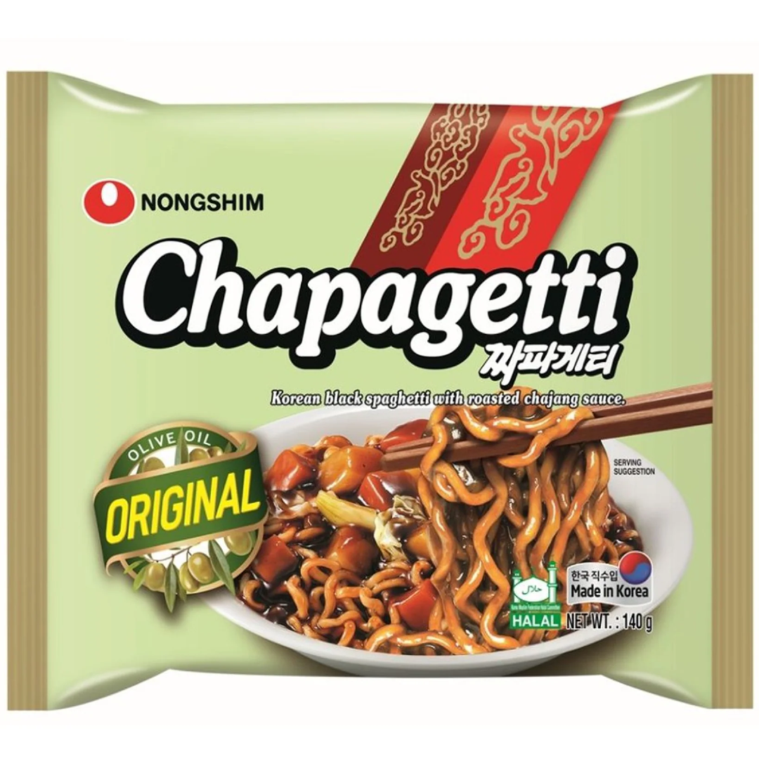 Greitai paruošiami makaronai Chapagetti Šeimos pakuotė NONGSHIM, 5 x 140 g, 700 g
