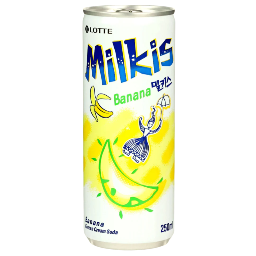 Bananų skonio gaivusis gėrimas MILKIS, LOTTE, 250 ml