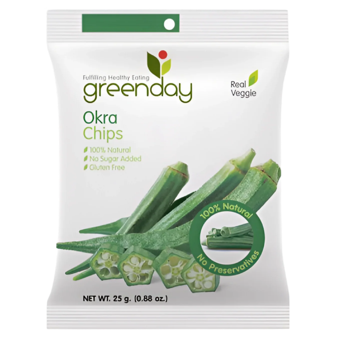 Okra traškučiai GREENDAY, 25 g