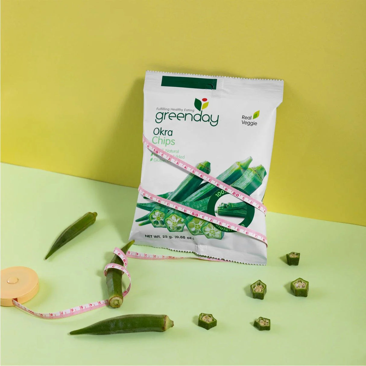 Okra traškučiai GREENDAY, 25 g