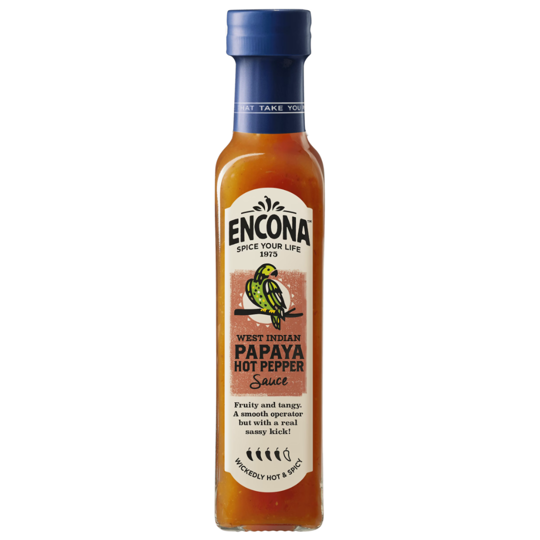 Papaya Hot Pepper Sauce ENCONA, 142 ml glass bottle
