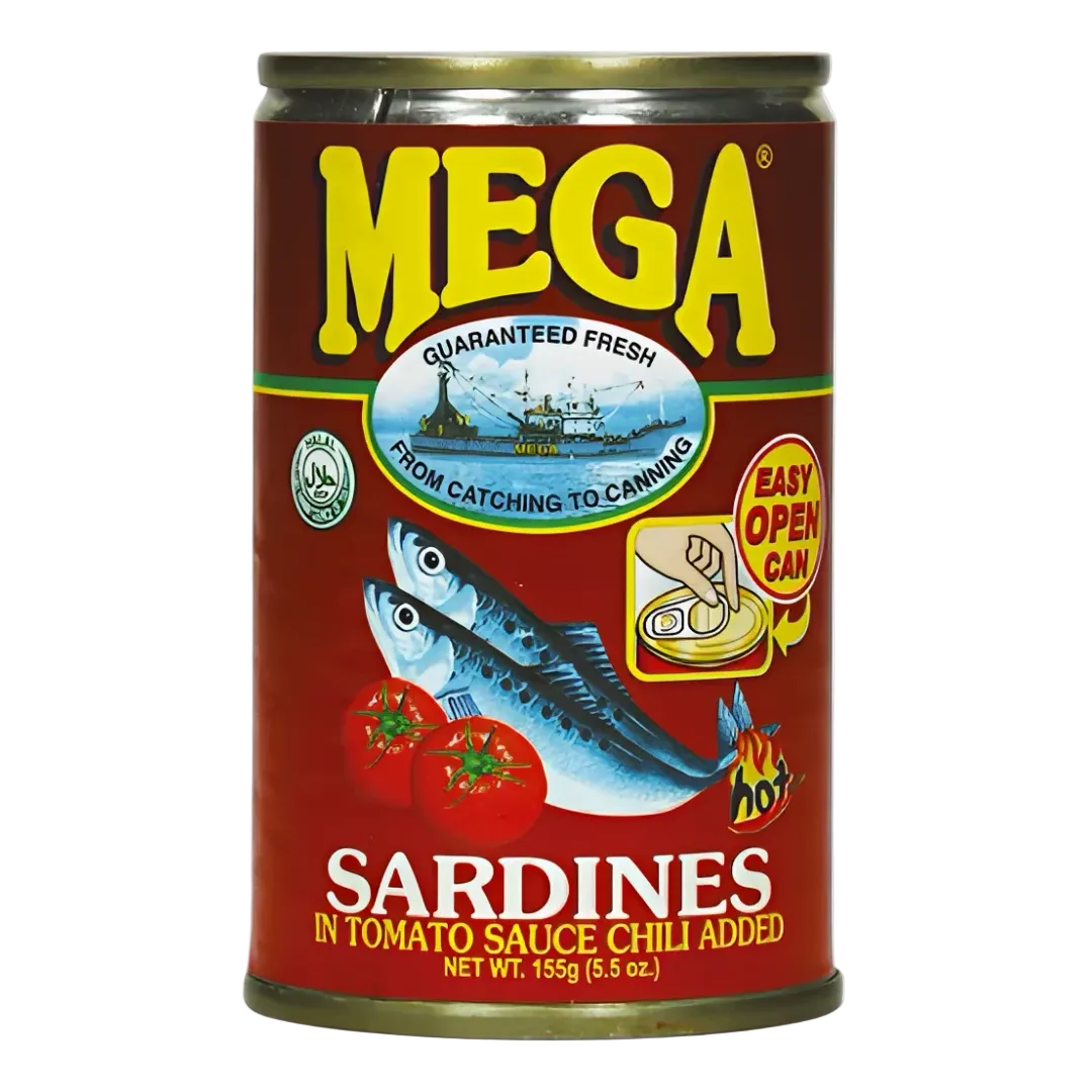 Sardines With Chilli In Tomato Sauce MEGA, 155 g in a can