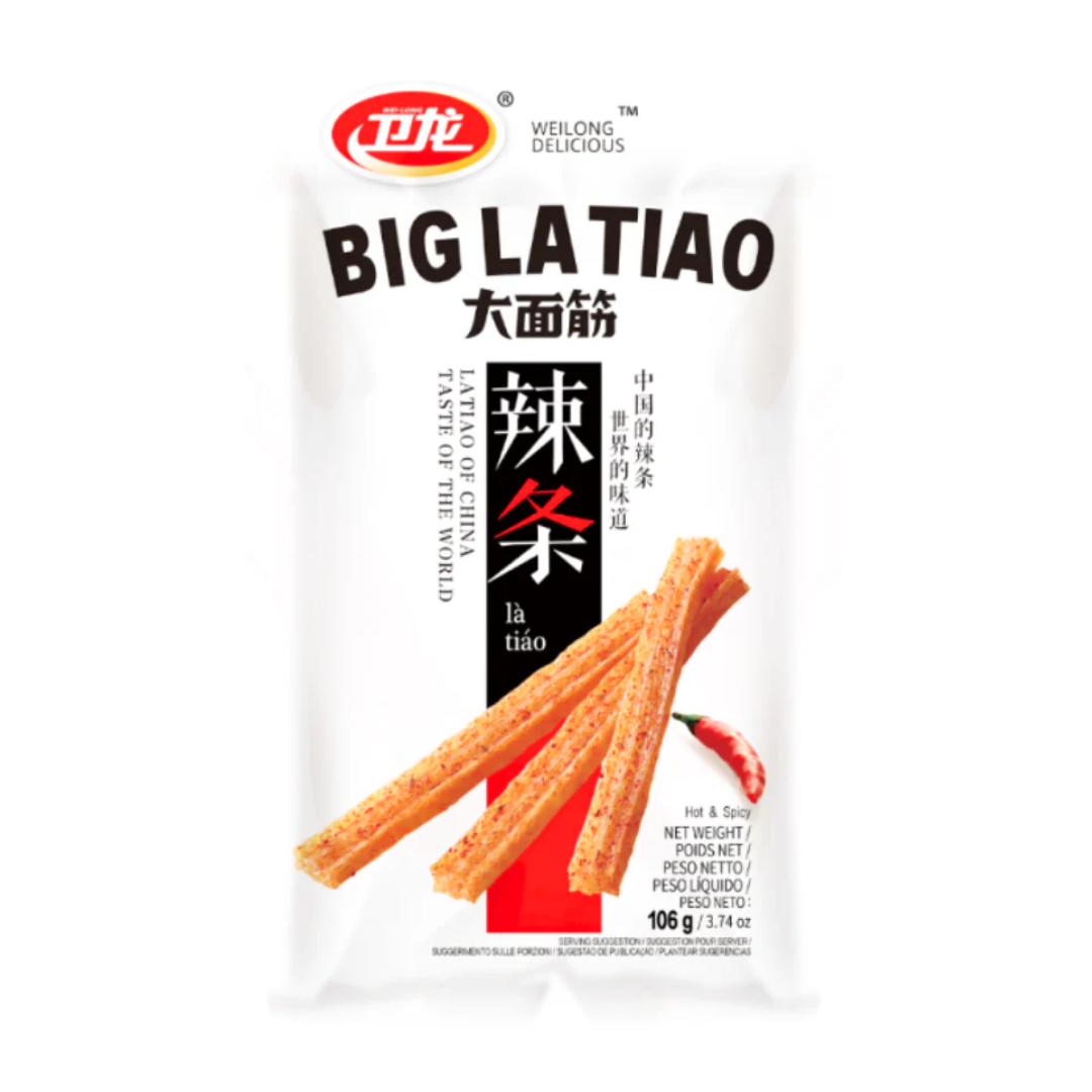 Aštrus kiniškas užkandis Big La Tiao WEILONG, 106 g