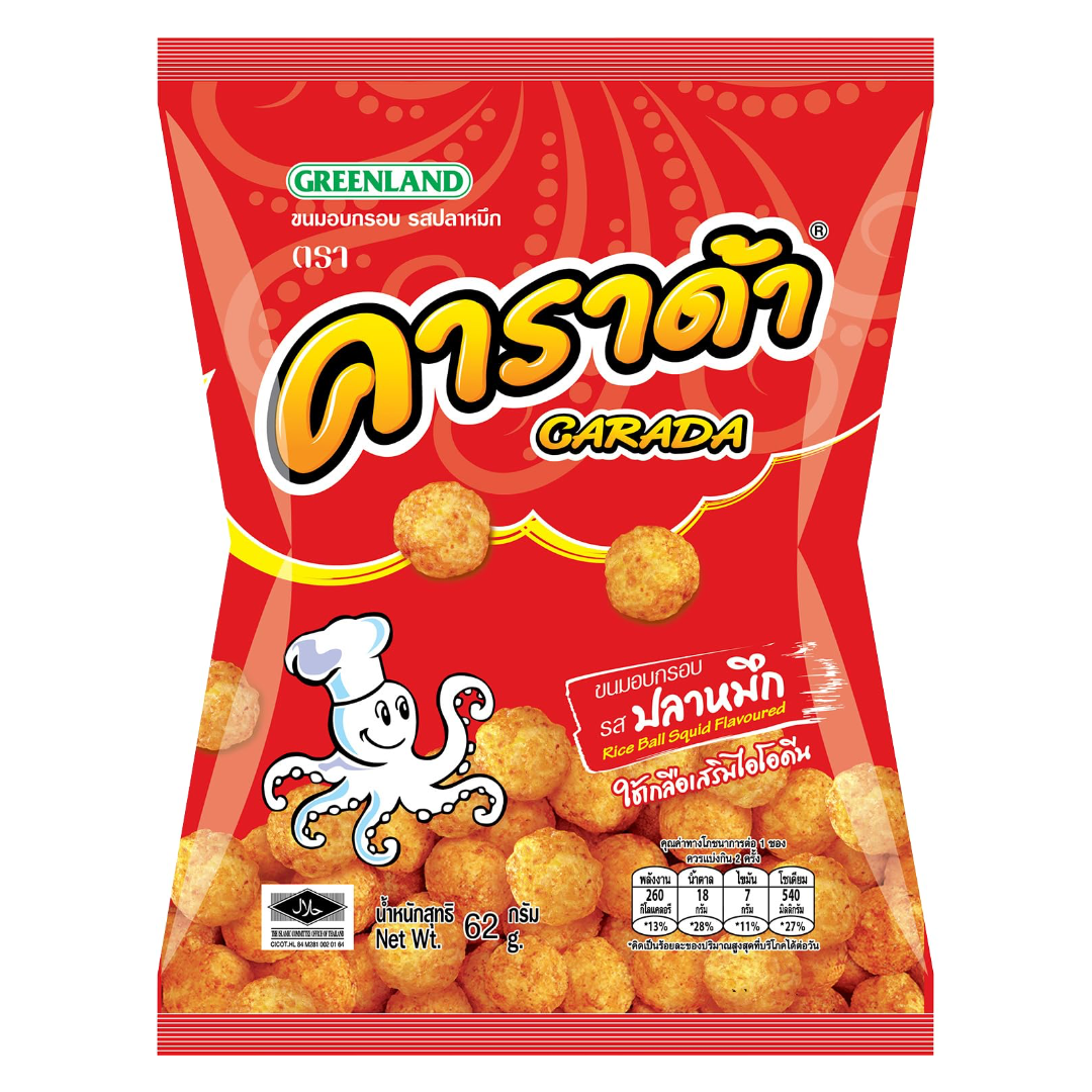 Kalmarų skonio ryžių rutuliukai CARADA, 62 g