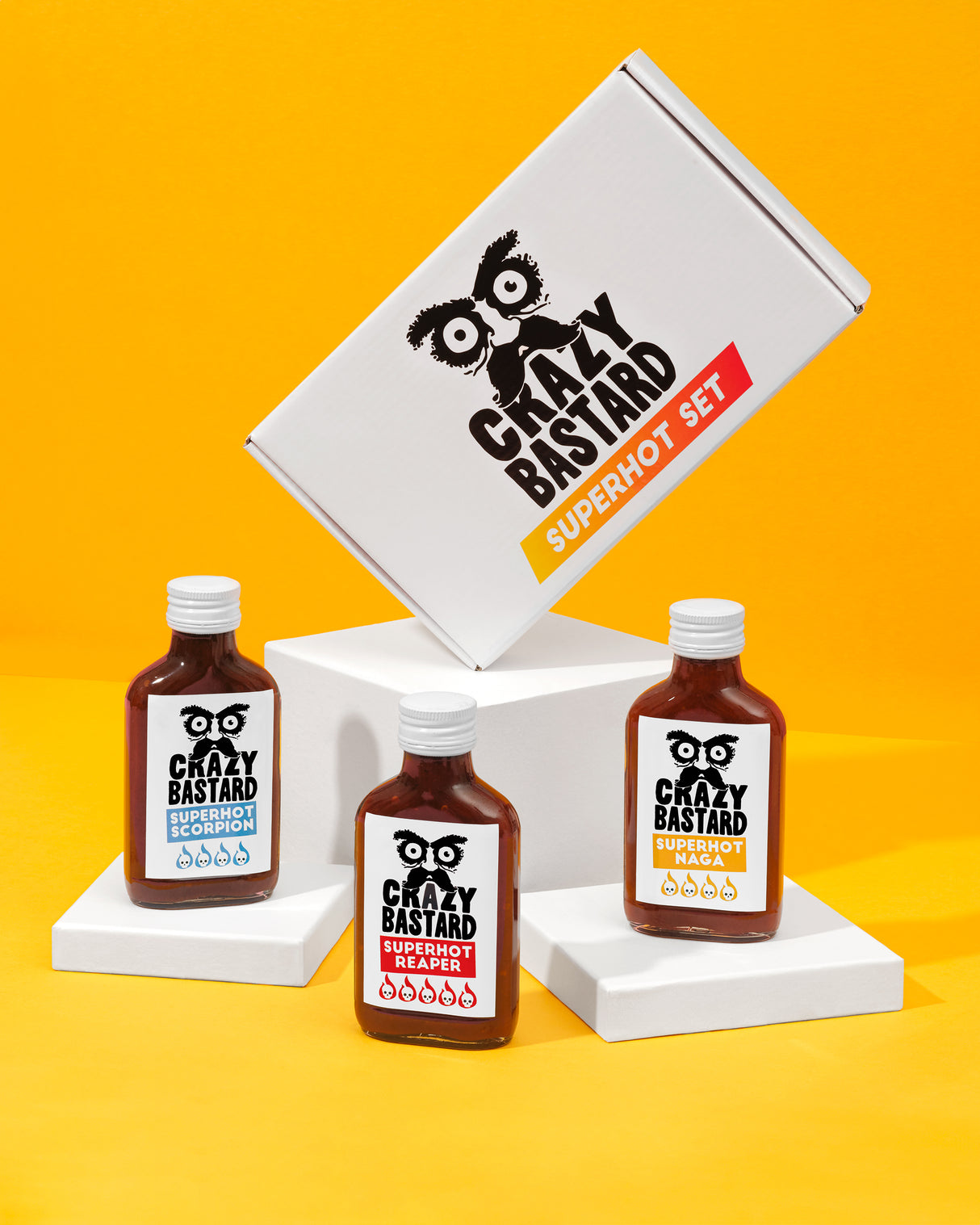 Superhot Trio in Gift Box CRAZY BASTARD, 3 x 100 ml