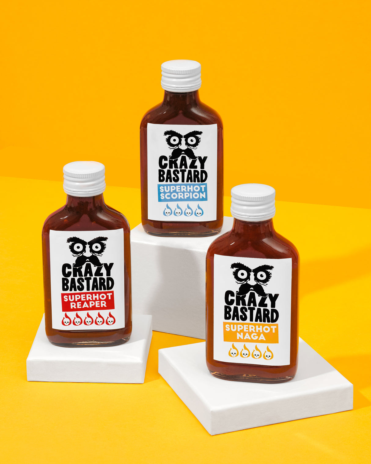 Superhot Trio in Gift Box CRAZY BASTARD, 3 x 100 ml