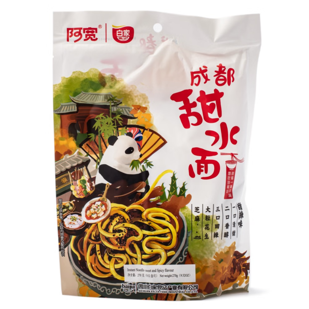 Saldūs ir aštrūs platieji makaronai BAIJIA, 270 g