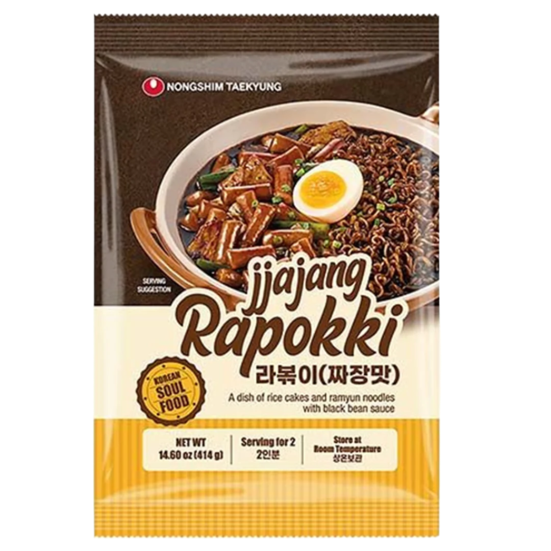 Topokki su Ramyun ir Jjajang padažais NONGSHIM, 414 g (2 porcijos)