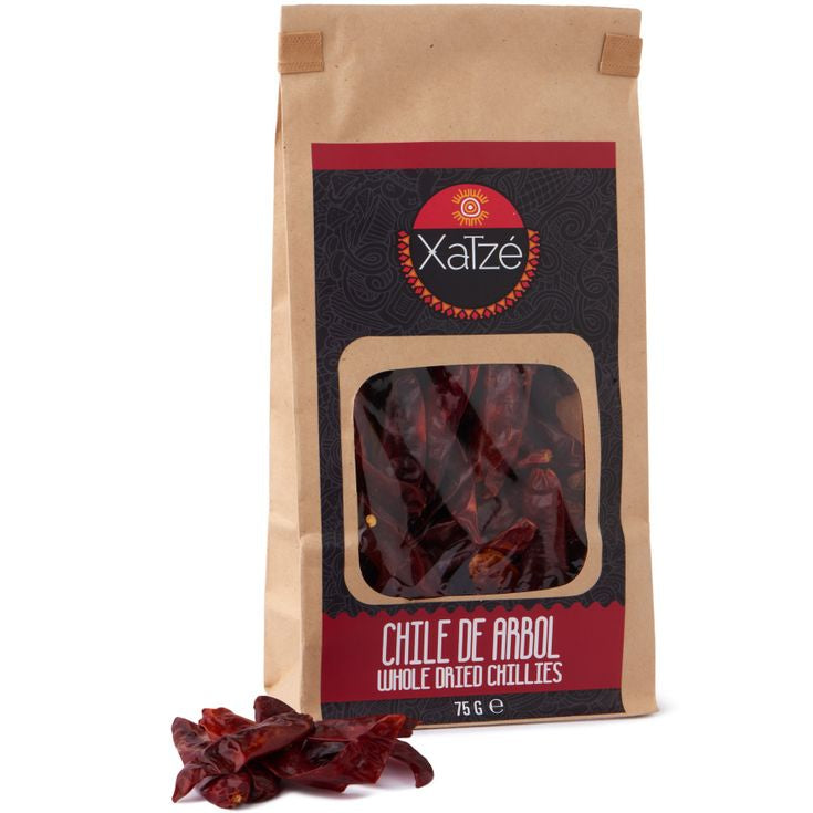 Chile Arbol (nesmulkinti džiovinti pipirai) XATZE, 75 g
