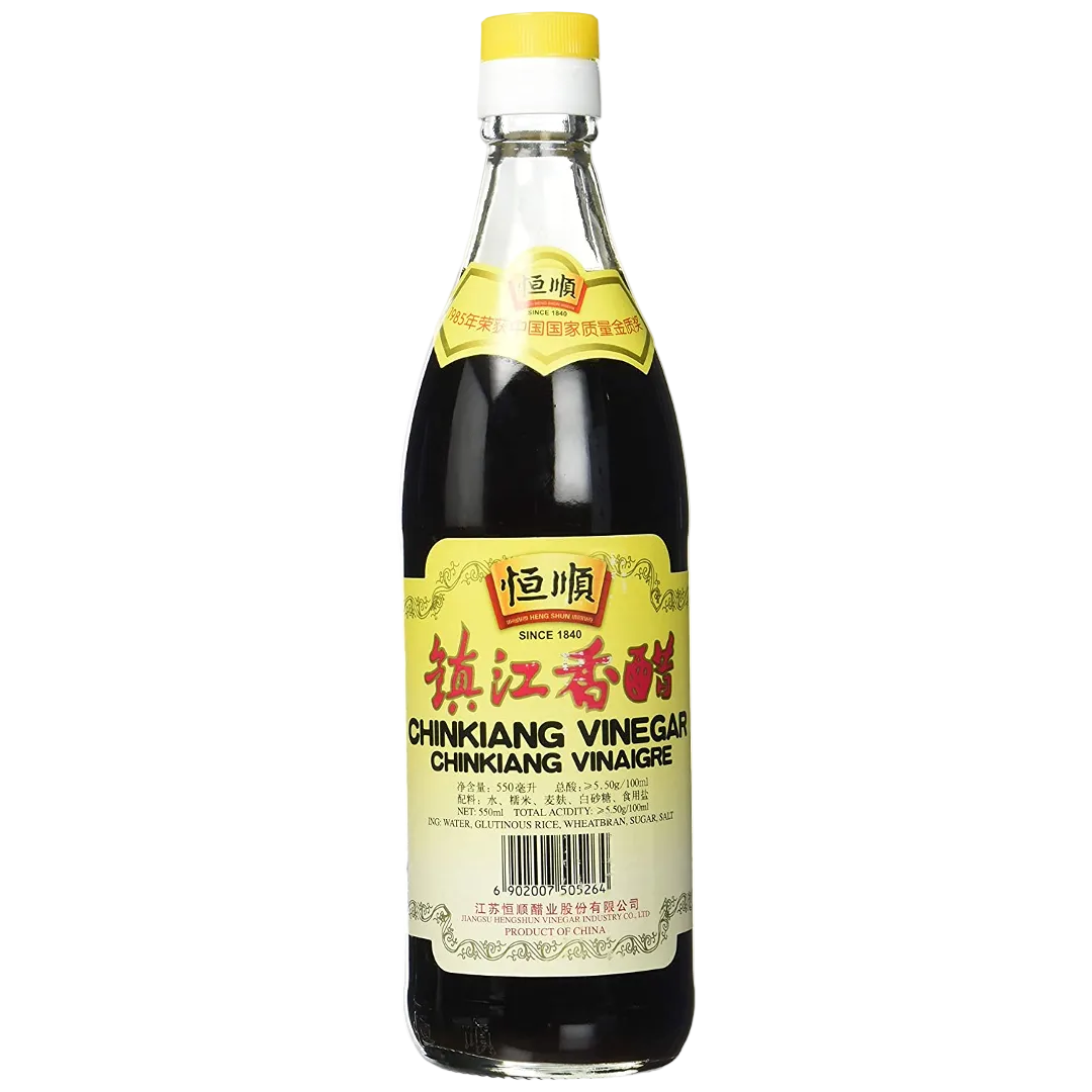 Black Vinegar (Chinkiang) HENGSHUN, 550 ml in a glass bottle