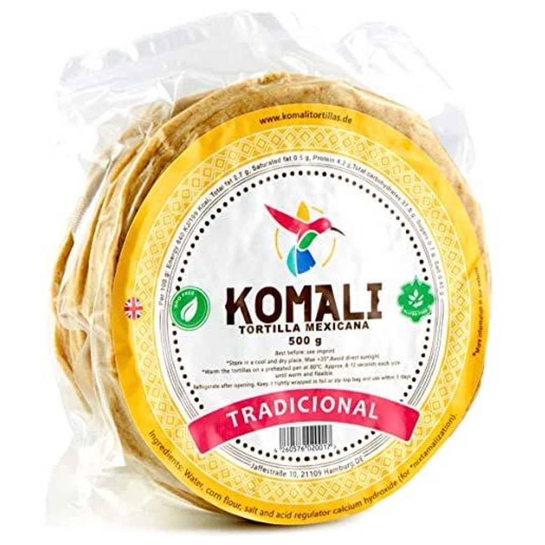 Corn Tortillas Traditional KOMALI (26 - 27 pcs), 500 g ±15 cm