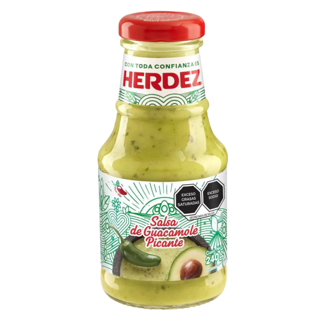 Guacamole Picante (aštrus) HERDEZ (stikliniame buteliuke), 240 g