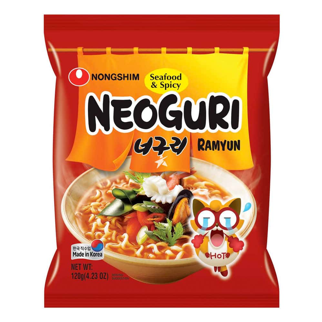 Greitai paruošiami makaronai Neoguri, aštrių jūros gėrybių skonio NONGSHIM, 120 g