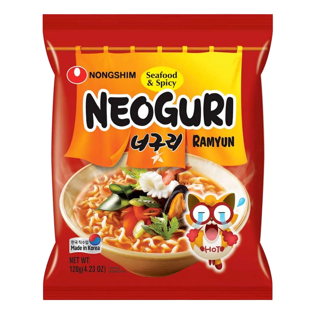Instant Noodles Neoguri Seafood & Spicy Ramyun NONGSHIM, 120 g in a sachet