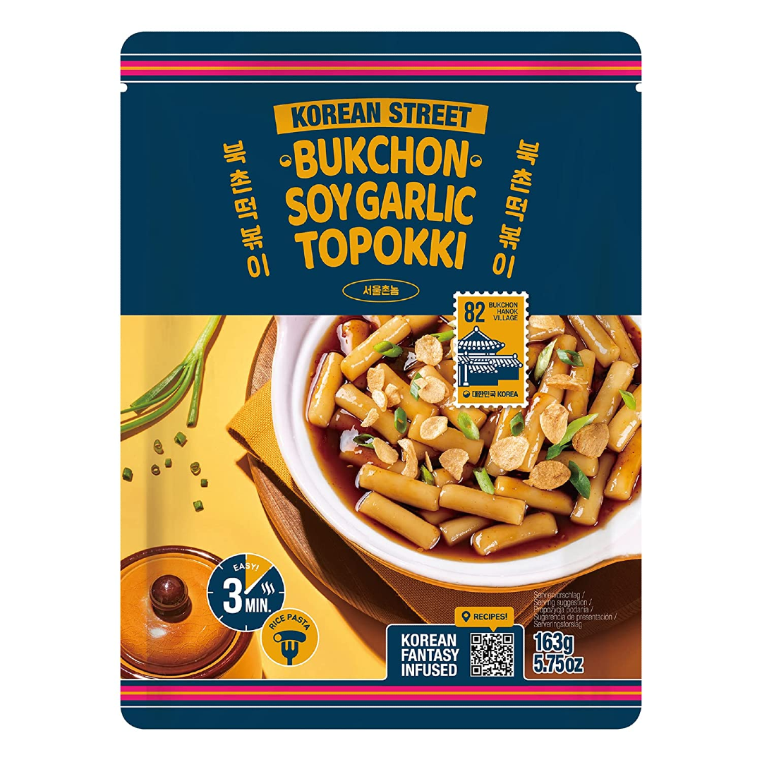 Topokki Soy Garlic flavour KOREAN STREET, 163 g – YOUMAME