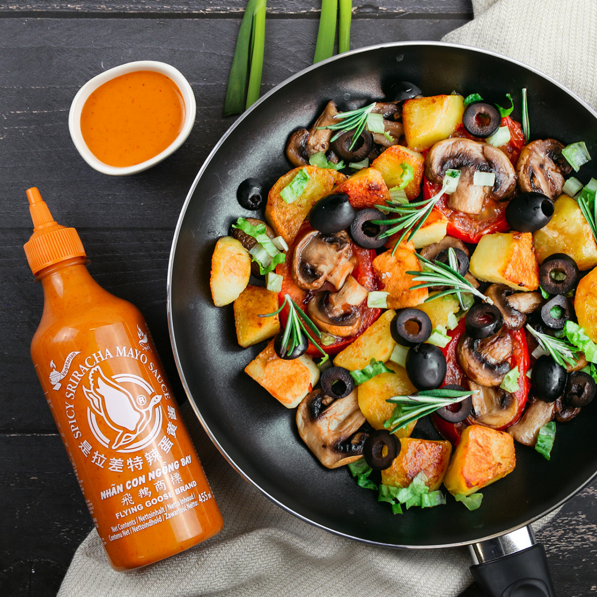 Sriracha Majonezas FLYING GOOSE, 455 ml