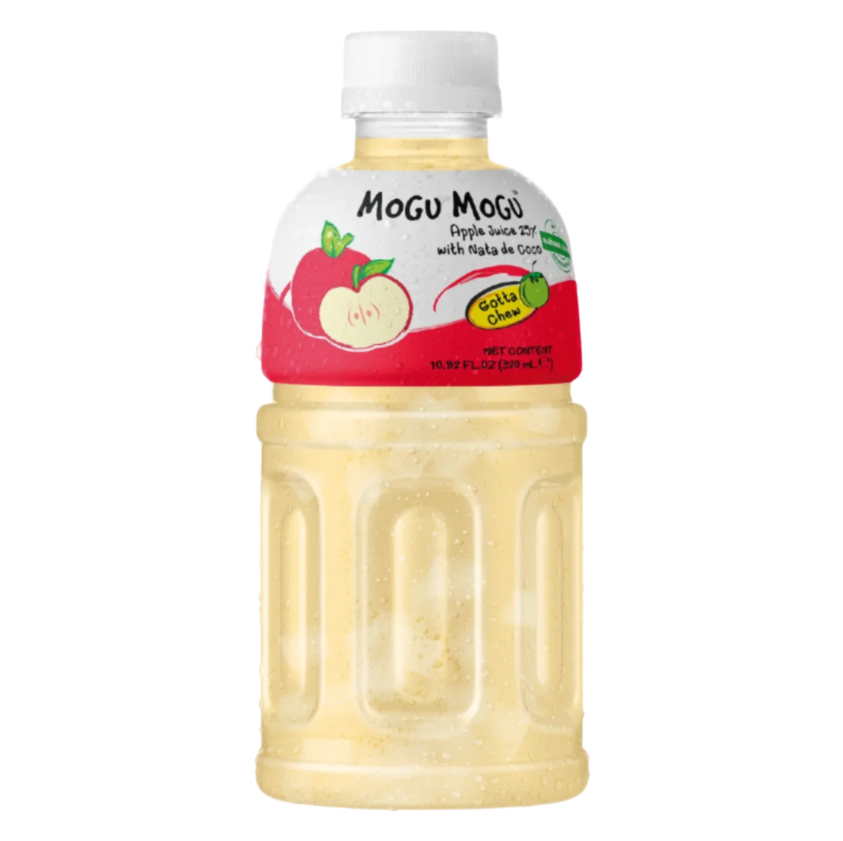 Obuolių skonio gaivusis gėrimas su kokosų žele MOGU MOGU, 320 ml