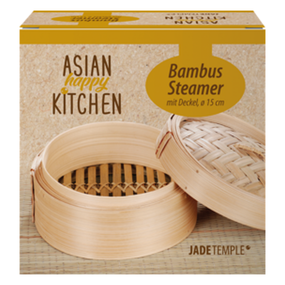 Bamboo Steamer with Lid JADE TEMPLE, ⌀15 cm [In Gift Box]