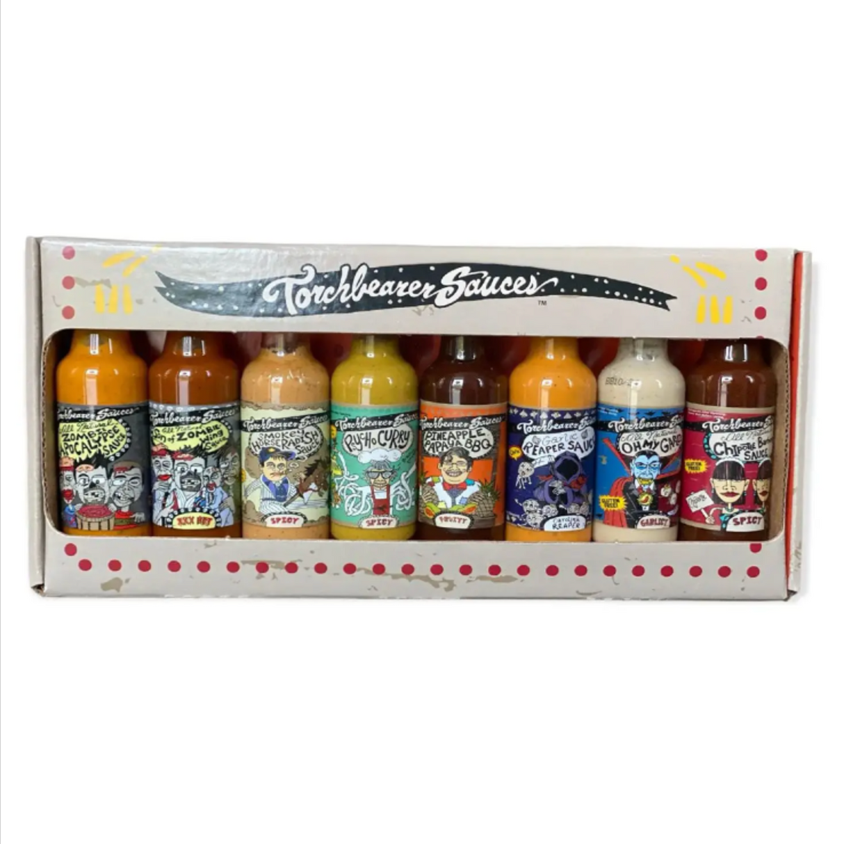 Best Sellers Mini Bottle Gift Pack TORCHBEARER SAUCES, 8 Bottles x 52 ml