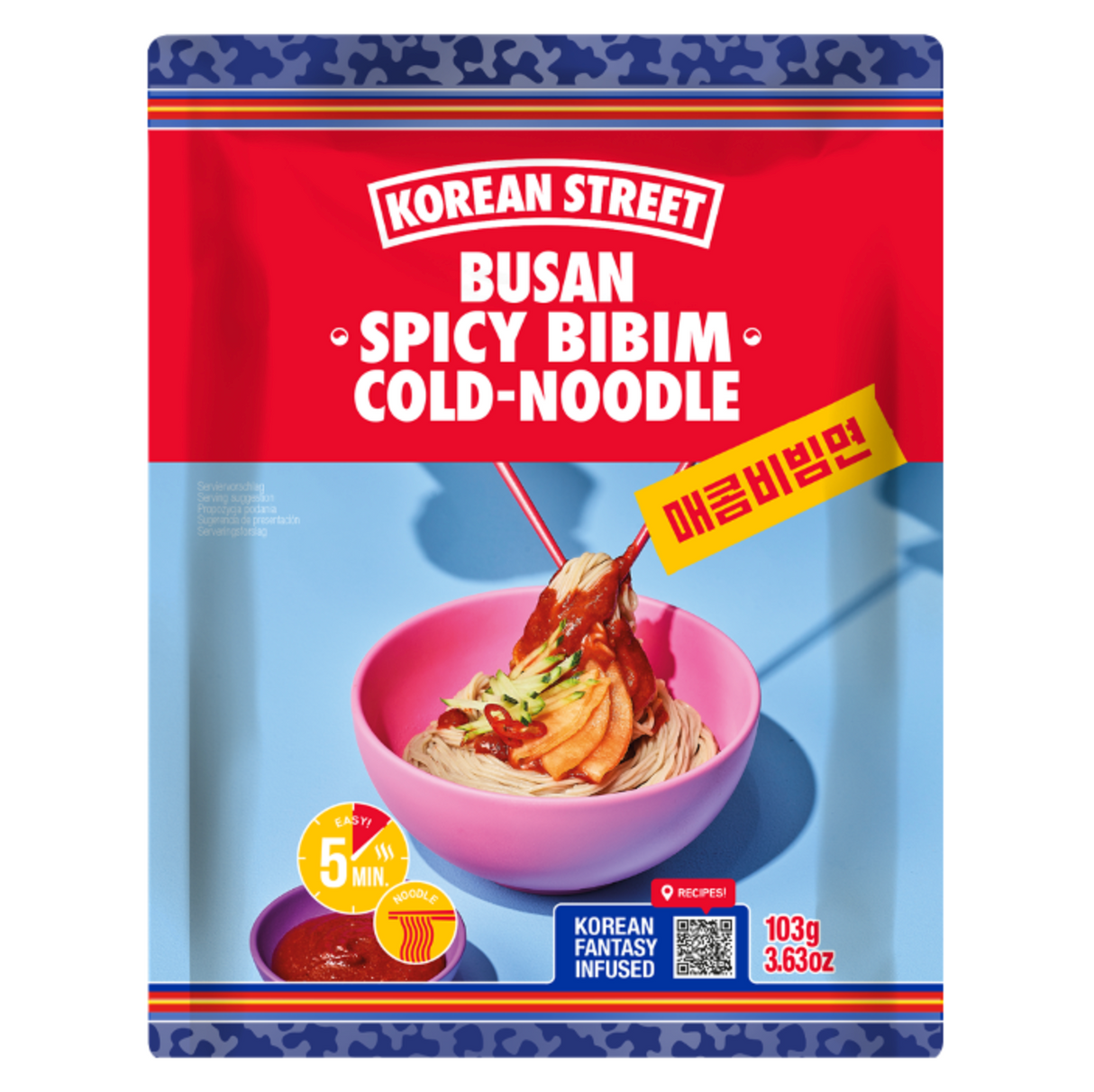 Busan Spicy Bibim Cold-Noodle KOREAN STREET, 162 g