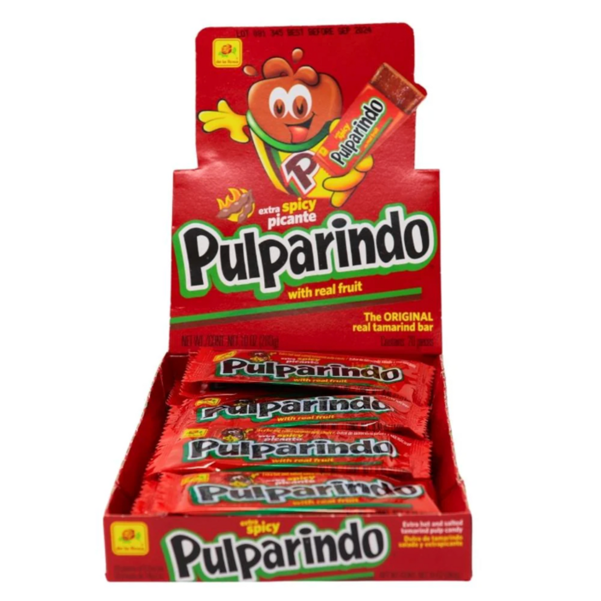 Saldainiai Pulparindo Extra Picante DE LA ROSA, 20 vnt, 280 g