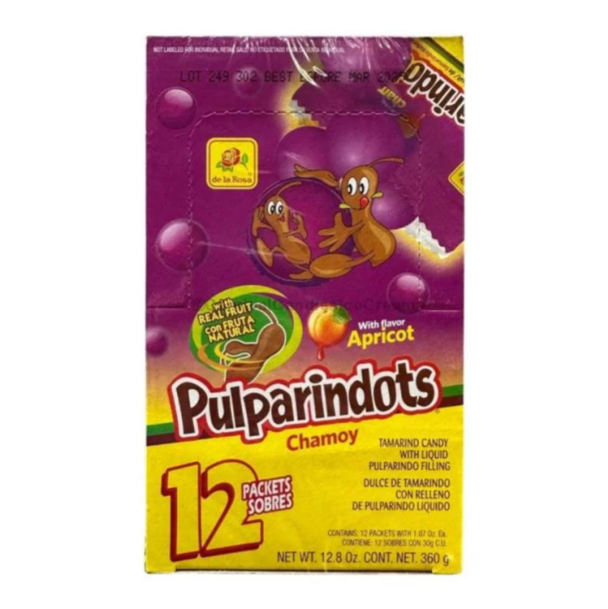 Saldainiai Pulparindots Chamoy DE LA ROSA, 12 x 30 g