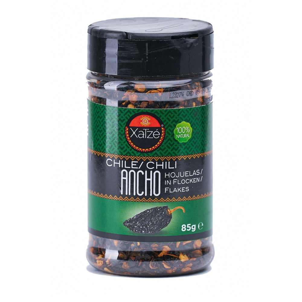 Chile Ancho Hojuelas (Dried Ancho Chilli Flakes) XATZE, 85 g
