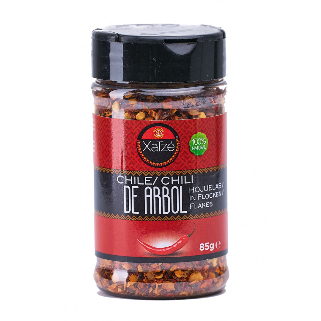 Chile Arbol Hojuelas (Dried Arbol Chilli Flakes) XATZE, 85 g