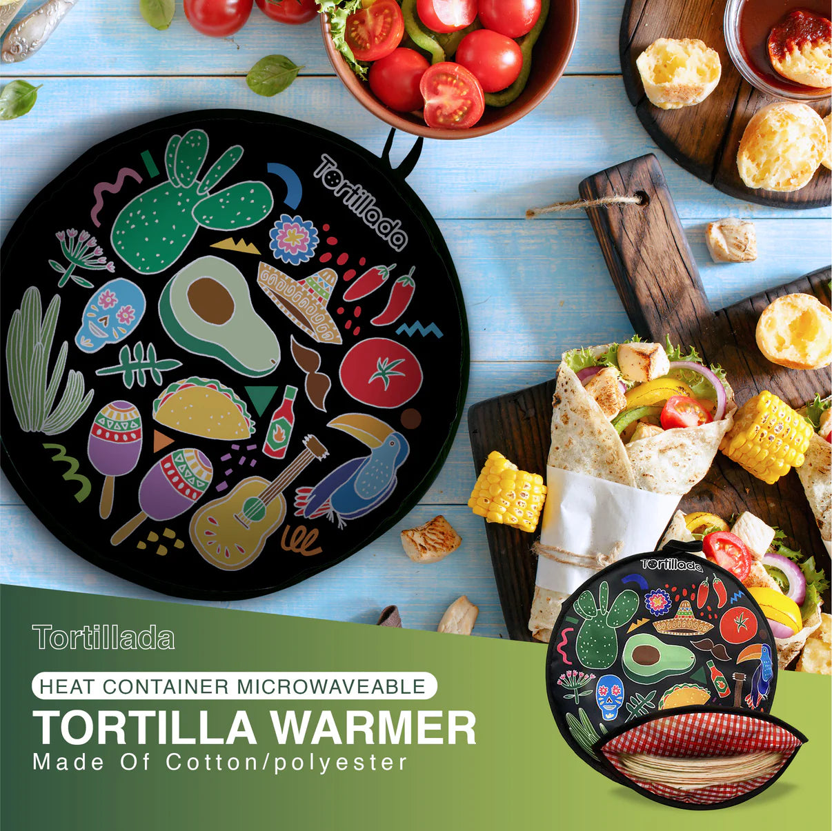 Cloth Tortilla Warmer TORTILLADA, 30.48 cm