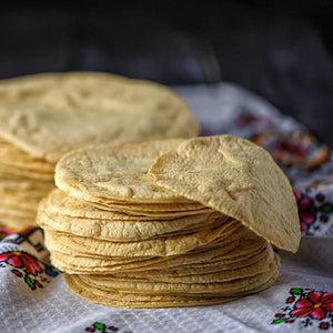 Kukurūzų tortiljos, skirtos tacos (TAQUERA) LA TORTILLERIA (30 vnt.), 500 g 12 cm