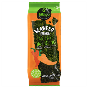 Crispy Seaweed Snack Hot Chili BIBIGO, 4 g