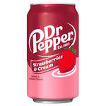 Dr Pepper braškių ir grietinėlės skonio gėrimas, 355 ml