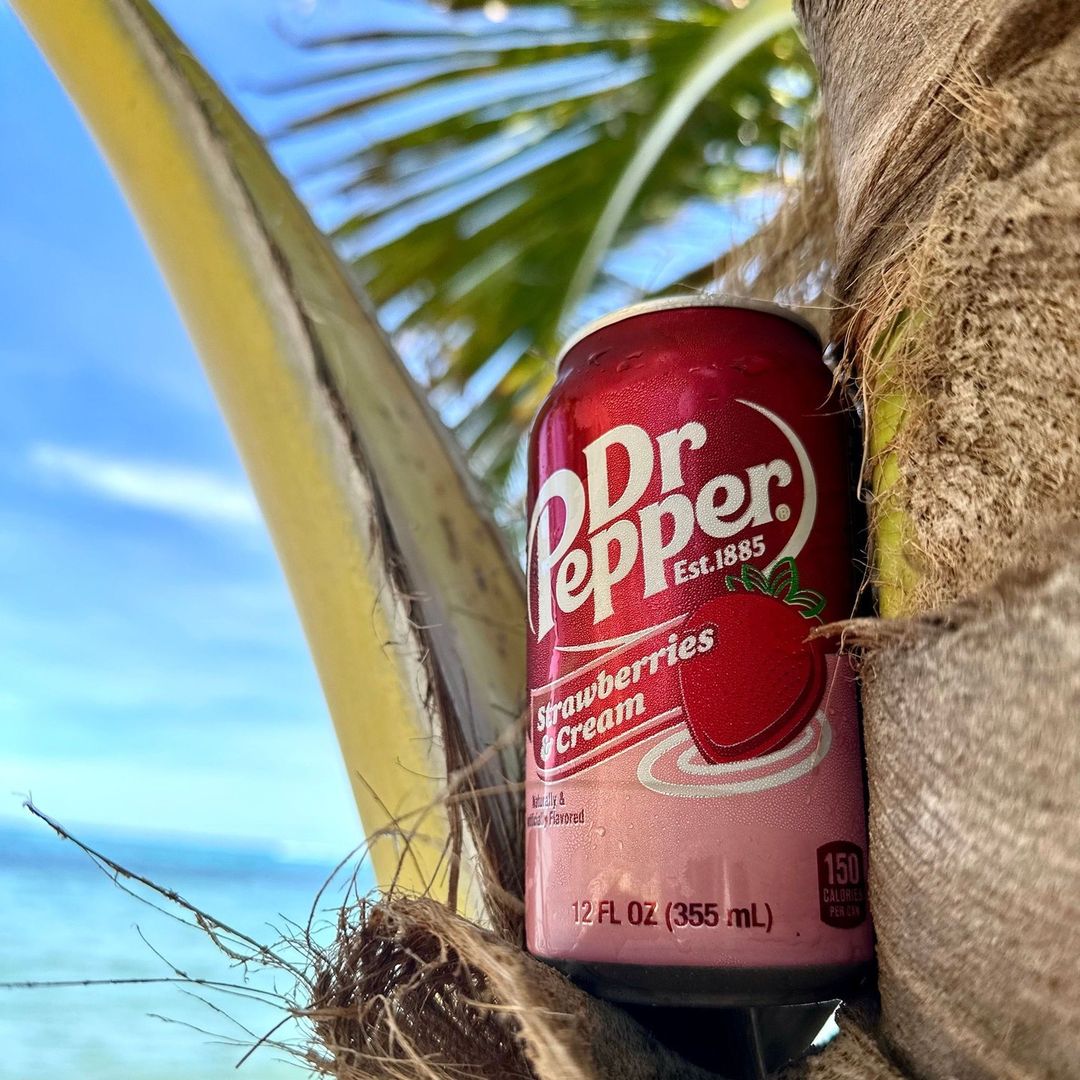 Dr Pepper braškių ir grietinėlės skonio gėrimas, 355 ml