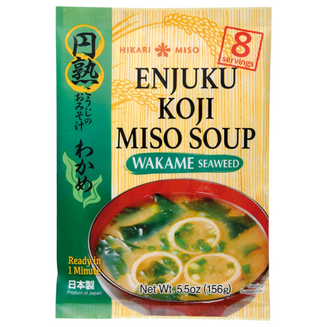 Enjuku Koji Instant Miso Soup with Wakame Seaweed HIKARI, 156 g (8 portions) in a sachet