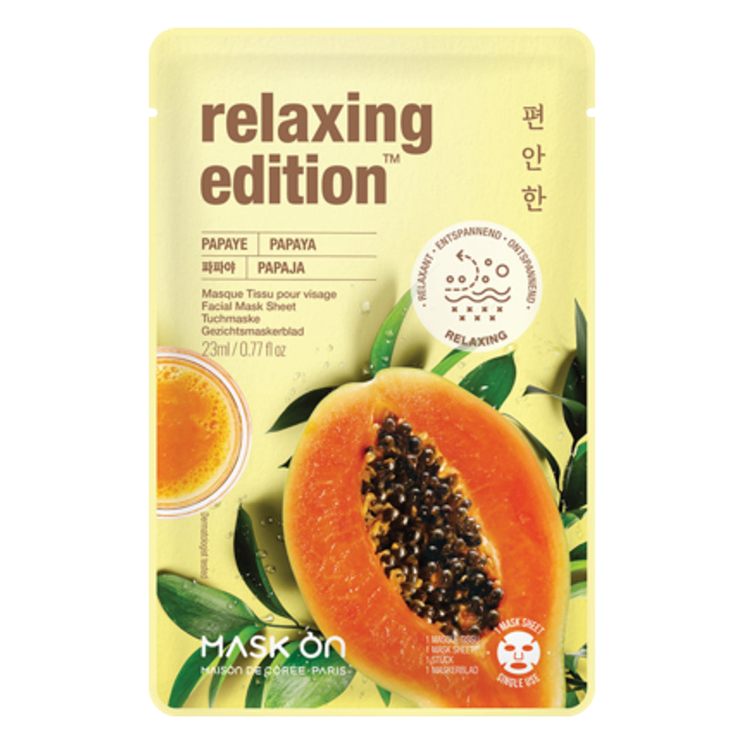 Veido kaukė su papaya MASK ON, 1 vnt