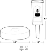 Fermentacijos sklendės siaurakakliams (70 mm) stiklainiams FERMENTOLOGY (4 vnt)