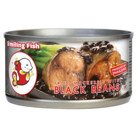 Fried Mackerel with Black Beans SMILING FISH, 120 g in a can