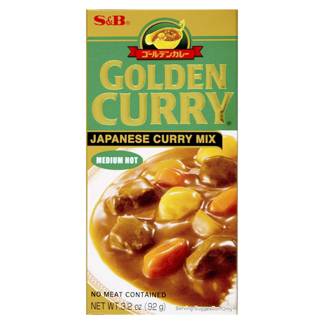 Golden Curry Medium Hot S&B, 92 g carton box