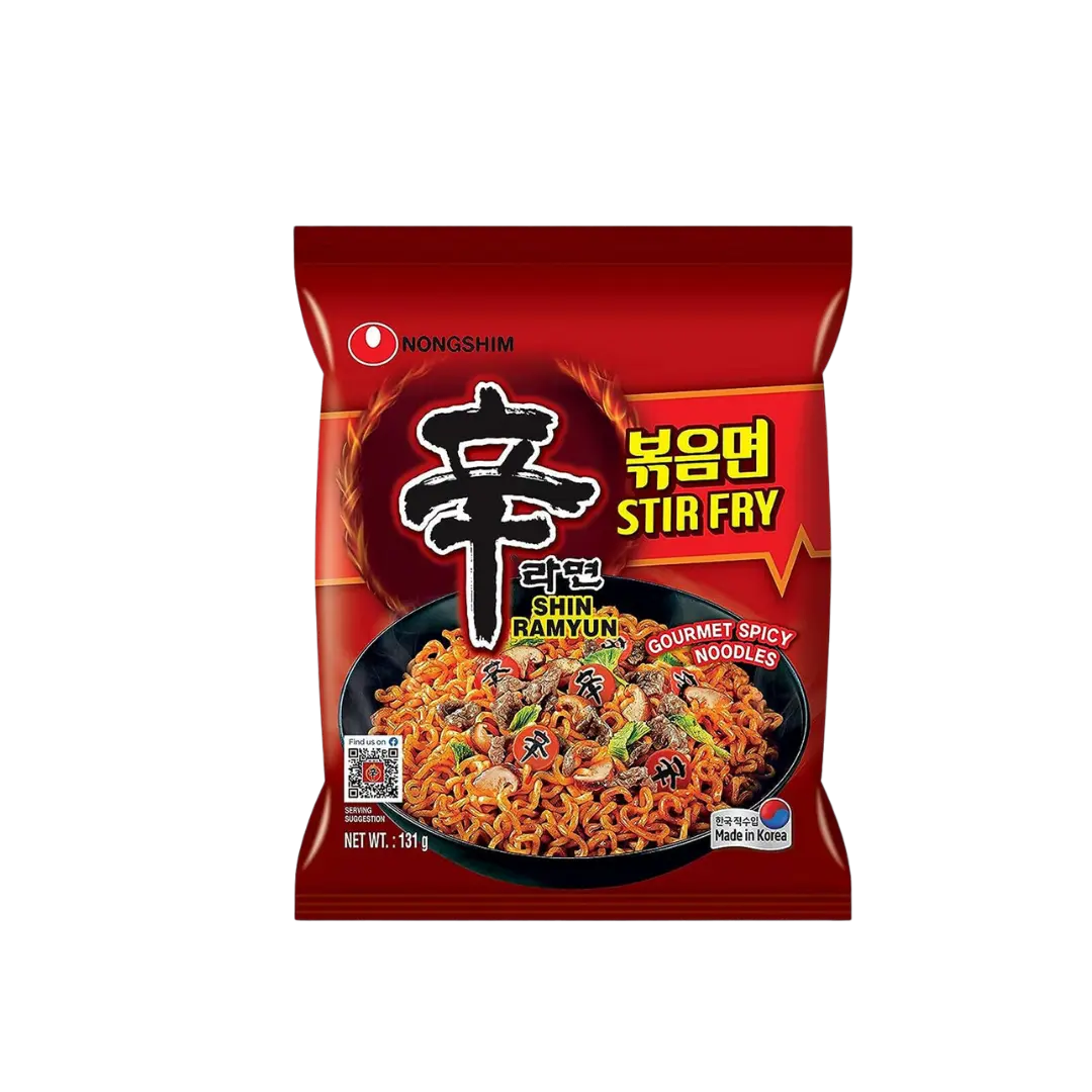 Gourmet Spicy Instant Noodles Shin Ramyun Red Stir Fry (Family Pack) NONGSHIM, 5 x 131 g, 655 g