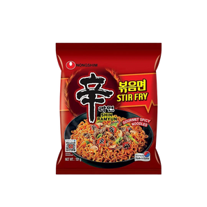 Gurmaniški aštrūs greitai paruošiami makaronai Shin Ramyun Red Stir Fry (šeimos pakuotė) NONGSHIM, 5 x 131 g, 655 g